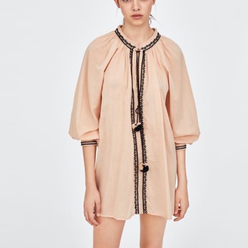 Zara Tunic with Contrasting Embroidery